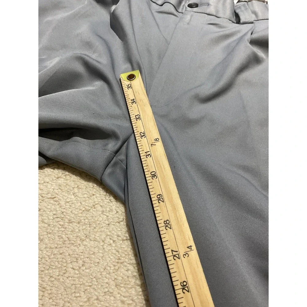 Oak Hill Men's Dress Pants 42x32 Gray Flat Front Business Casual Comfort Stretch